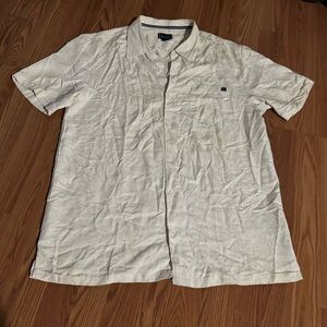 Vintage Jack O’ Neill Cream Button Up Short‎ Sleeve Top Resortwear Vacation Surf